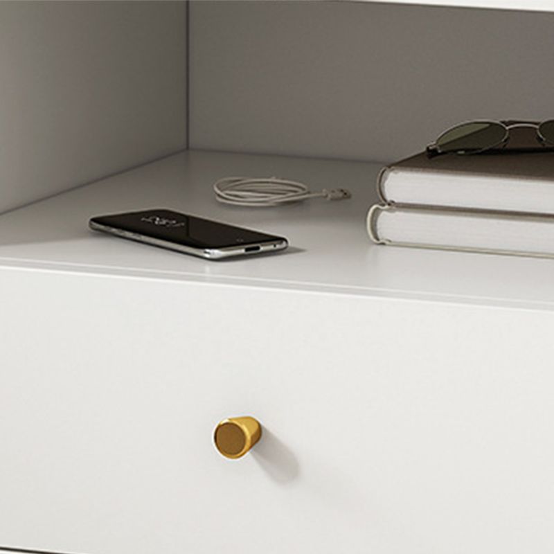 Cabinete de metal de placa de estilo moderno pierna de noche blanca