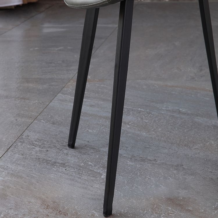 Contemporary Kitchen Dining Side Chair Leather Armless Dining Chairs Clearhalo 'Dining Chairs' 'Dining Tables & Seating' 'dining_chair' 'furn' 'furn_dining_chair' 'Furniture' 'furniture_dining_chair' 'Kitchen & Dining Furniture' 1200x1200_193605e0-8a3a-4d32-b5d4-95d0ecccb958