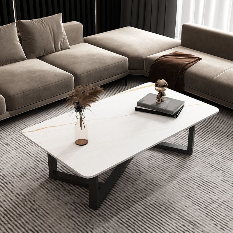 Slate Rectangle Coffee Table Abstract Base Type Cocktail Table Clearhalo 'Coffee & Accent Tables' 'Coffee Tables' 'coffee_tables' 'furn' 'furn_coffee_tables' 'Furniture' 'Living Room Furniture' 1200x1200_19363f9d-ccf6-4d03-8769-0bb97825d6d0