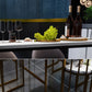 Stone White Bar Table Traditional Luxury Bar Dining Table with Sled Base Clearhalo 'Bar Furniture' 'Bar Tables' 'bar_tables' 'furn' 'furn_bar_tables' 'Furniture' 'furniture_bar_tables' 'Kitchen & Dining Furniture' 1200x1200_1937c563-c5ff-41c9-a3f1-3dc5e9136f2c