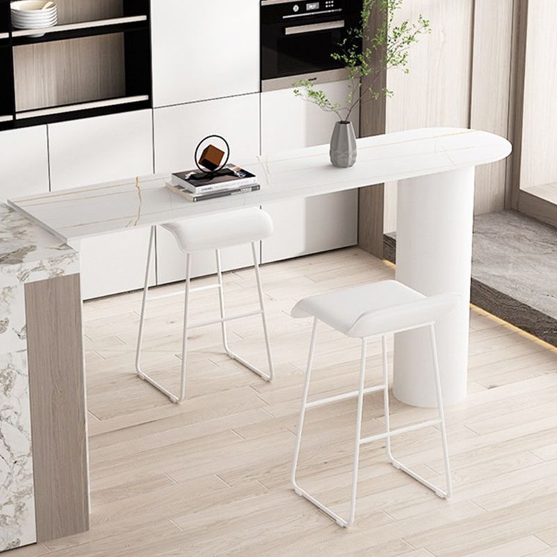Scandinavian Leather Metal Counter Stools Low Back Bar Stools with Solid Wave Seat Clearhalo 'Bar Furniture' 'Bar Stools' 'bar_stools' 'furn' 'furn_bar_stools' 'Furniture' 'furniture_bar_stools' 'Kitchen & Dining Furniture' 1200x1200_1939ec15-c75f-49dc-a2ab-14ef5bf19b8f