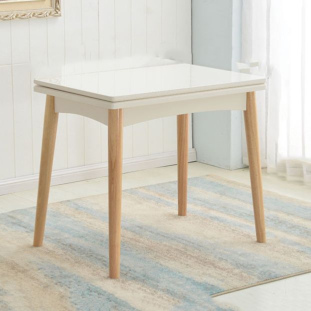 Extendable Dining Table Rectangle Table for Kitchen Dining Room Clearhalo 'Dining Tables & Seating' 'Dining Tables' 'dining_table' 'furn' 'furn_dining_table' 'Furniture' 'Kitchen & Dining Furniture' 1200x1200_193a23f9-eb28-4864-987a-c5bfe927704a