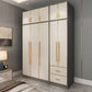 Contemporary Wardrobe Closet with Shelves Engineered Wood Wardrobe Armoire