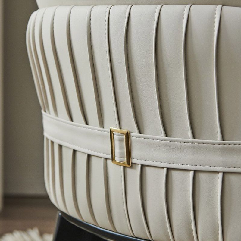 Eigentijdse armstoel faux lederen stevige achterste eetkamerstoel voor huis