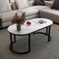 Table de cocktail ovale en pierre Glam Table de cocktail basse simple standard