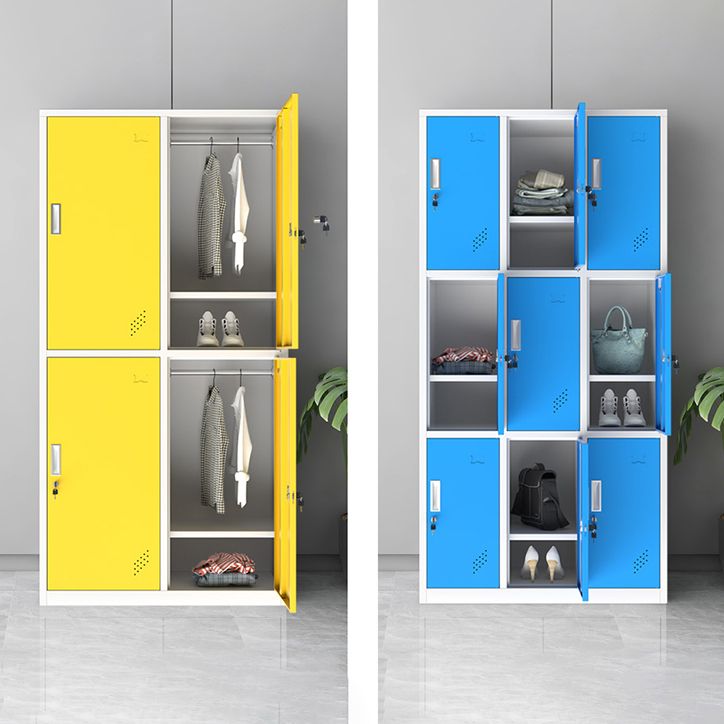 Gabinete de almacenamiento con bisagras de armario de armario de acero contemporáneo para el hogar