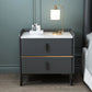 Moderne 20 Zoll H Night Tischstein Top 2-Drawer-Aufbewahrung Nachttisch mit Beinen