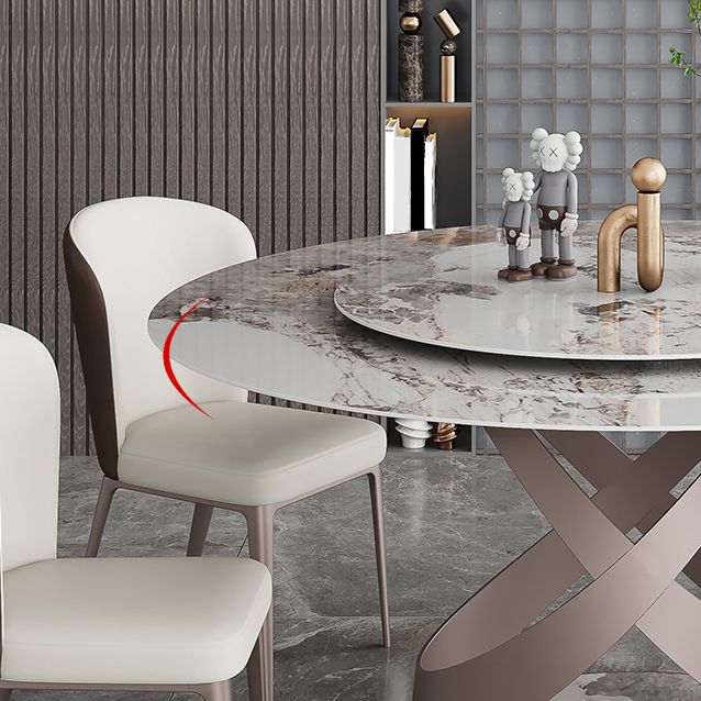 Modern Home Sintered Stone Table Round Pedestal Dining Table Clearhalo 'Dining Tables & Seating' 'Dining Tables' 'dining_table' 'furn' 'furn_dining_table' 'Furniture' 'furniture_dining_table' 'Kitchen & Dining Furniture' 1200x1200_193f7a3c-d9d2-474d-a62c-eafde26edfaf