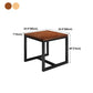 Mesa de comedor superior de madera maciza Mesa cuadrada industrial con base de caballete de hierro negro