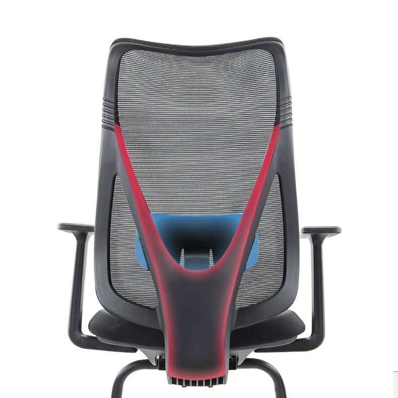 Sedia da scrivania moderna larga 25" Sedia da ufficio AirGrid nera traspirante