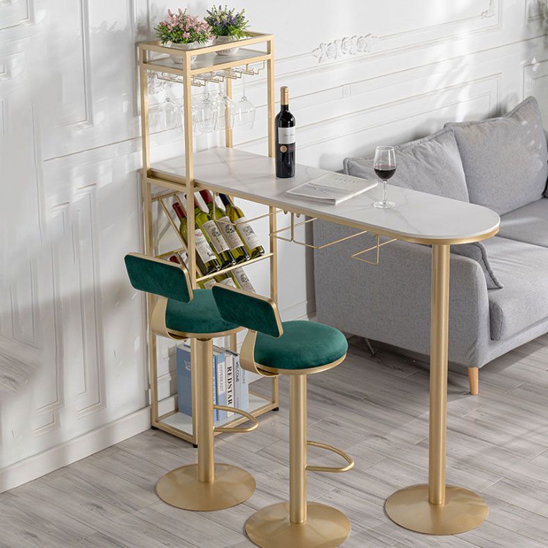 Modern Pub Table with Storage Base Specialty Stone Top Bar Table Clearhalo 'Bar Furniture' 'Bar Tables' 'bar_tables' 'furn' 'furn_bar_tables' 'Furniture' 'Kitchen & Dining Furniture' 1200x1200_194579c9-bb04-4c49-92a0-4584fafb14b1