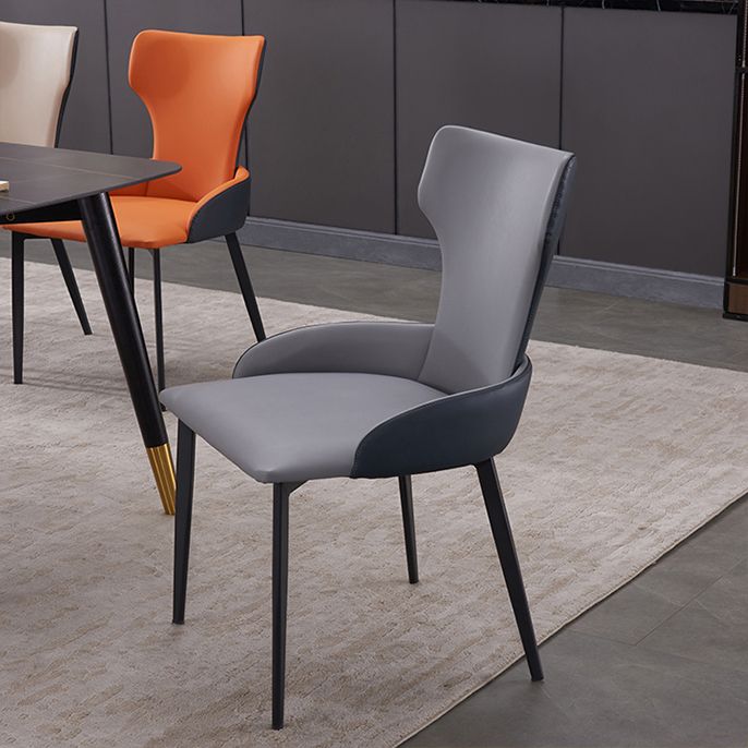 Metal Contemporary Style Home Side Chair Wingback Side Chair of 21'' Wide Chair Clearhalo ' kitchen&dining_furn' 'Dining Chairs' 'Dining Tables & Seating' 'dining_chair' 'furn' 'furn_dining_chair' 'Furniture' 'furniture_dining_chair' 'Kitchen & Dining Furniture' 'kitchen' 1200x1200_1945941a-b8be-4197-b6ad-dbe0d0db4c8c