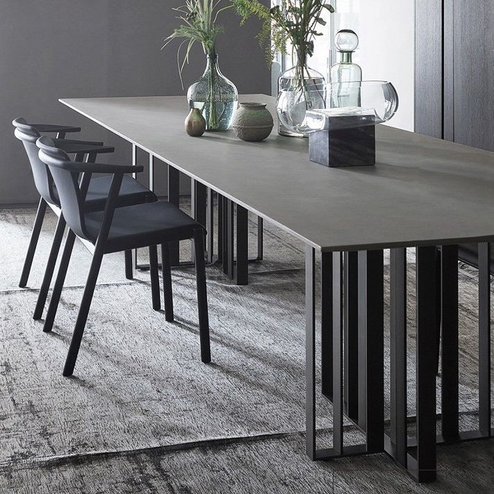 Metal Industrial Rectangle Dining Table Solid Wood Top Table for Dining Room Clearhalo ' dining_table' 'Dining Tables & Seating' 'Dining Tables' 'furn' 'furn_dining_table' 'Furniture' 'furniture_dining_table' 'Kitchen & Dining Furniture' 'kitchen&dining_furn' 'kitchen' 'kitchen_dining_table' 1200x1200_19459cb0-485b-439a-8fe5-1d70d34a6c8d