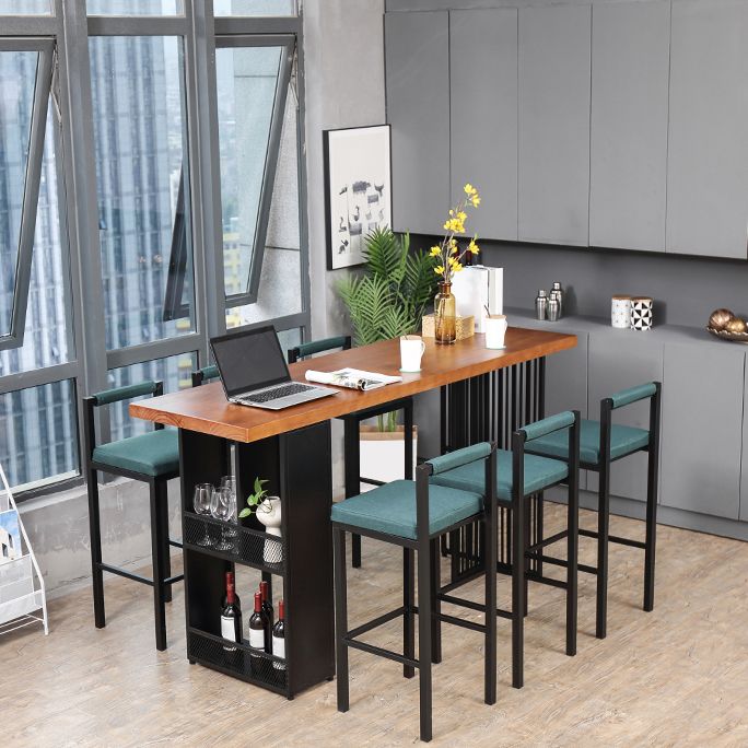 Tavolo da bar/dinette in legno massiccio interno con rettangolo di detenzione tavolo da barre industriale