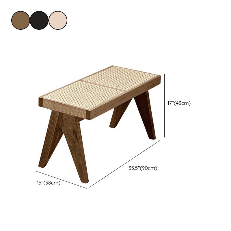 Entrada de rectángulo de asiento tropical y banco de dormitorio, 16 "W