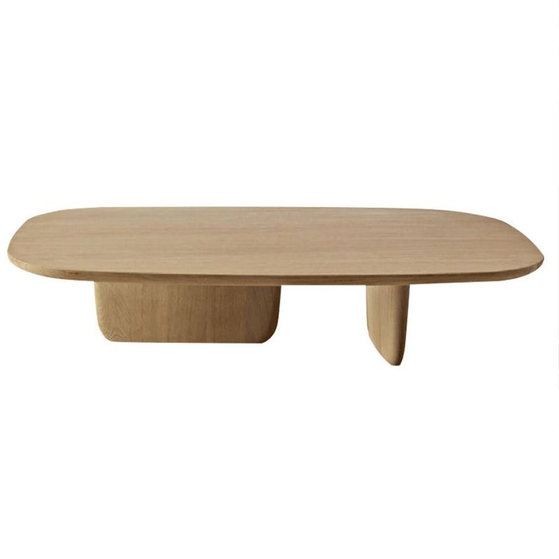 Solid Wood Coffee Table with 2 Legs and Rectangle Top Scandinavian