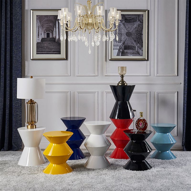 Mid-Century Modern Round Top Sofa Side Table Abstract End Table for Living Room Clearhalo 'Coffee & Accent Tables' 'End & Side Tables' 'end_side_table' 'end_side_tables' 'furn' 'furn_end_side_tables' 'Furniture' 'furniture_end_side_table' 'Living Room Furniture' 1200x1200_194848c1-2506-4b8a-90c9-9738a3de559e