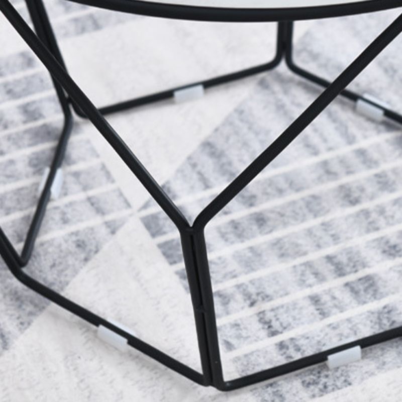 White Marble Frame 1 Coffee Table Modern Round Table for Living Room Clearhalo 'Coffee & Accent Tables' 'Coffee Tables' 'coffee_tables' 'furn' 'furn_coffee_tables' 'Furniture' 'furniture_coffee_tables' 'Living Room Furniture' 1200x1200_19495891-4c7f-466a-8275-9f4d8e88be45