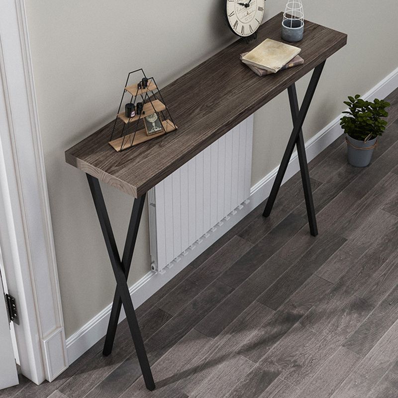 Tabella della console con console a metà secolo in legno massiccio, 31,49 "H