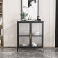 Glam Iron Dining Server Glass Doors Cabinet Sideboard per il ristorante