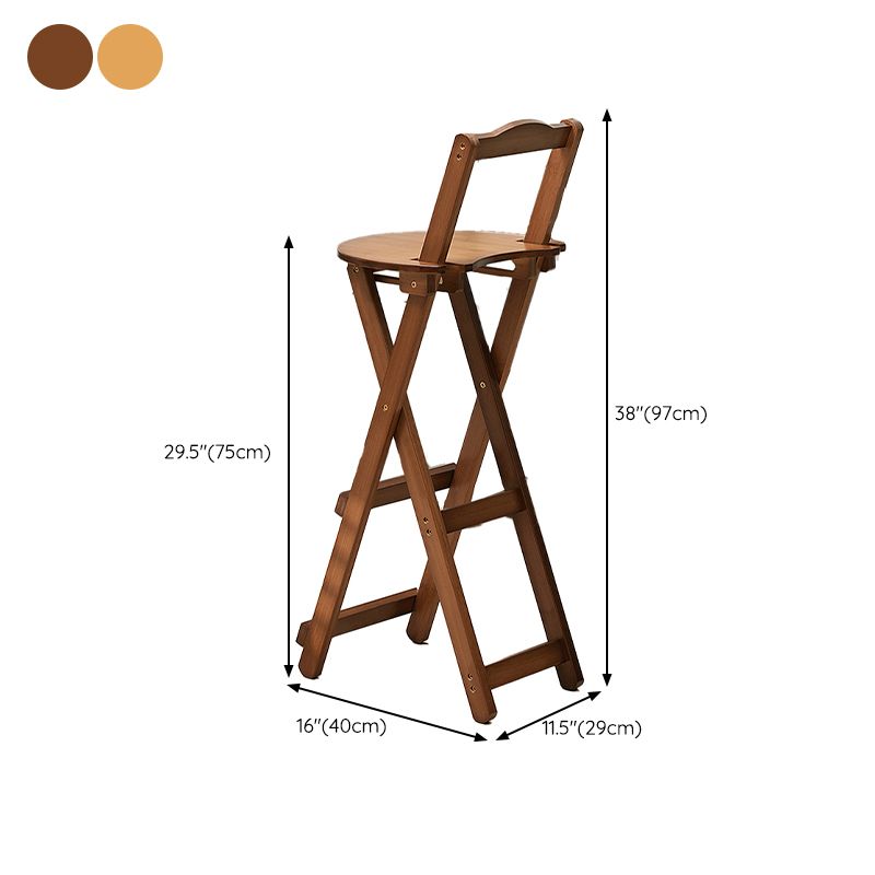 Folding Counter and Bar Stool Modern Style Wood Stool for Patio Use Clearhalo 'Bar Furniture' 'Bar Stools' 'bar_stools' 'furn' 'furn_bar_stools' 'Furniture' 'Kitchen & Dining Furniture' 1200x1200_194be950-1483-46f8-9754-d0478561765c