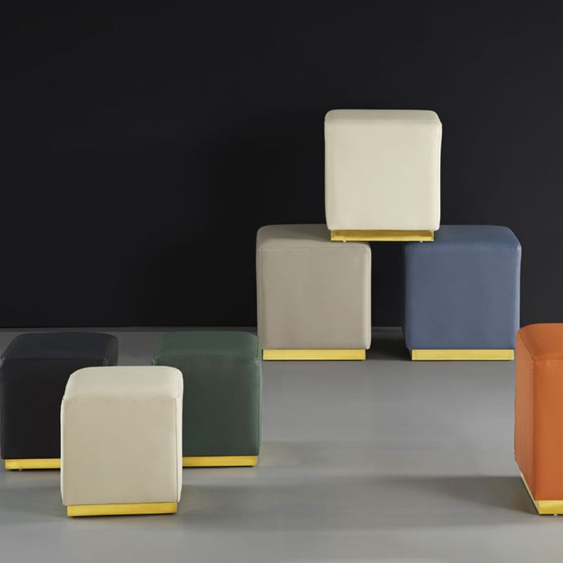 Gorgeous Square Ottoman Pure Color Genuine Leather Water Resistant Footstool Ottoman Clearhalo 'furn' 'furn_ottomans_poufs' 'Furniture' 'Living Room Furniture' 'Ottomans & Poufs' 'ottomans_poufs' 1200x1200_194d8daa-7e48-4052-8da0-6fb94c59279d