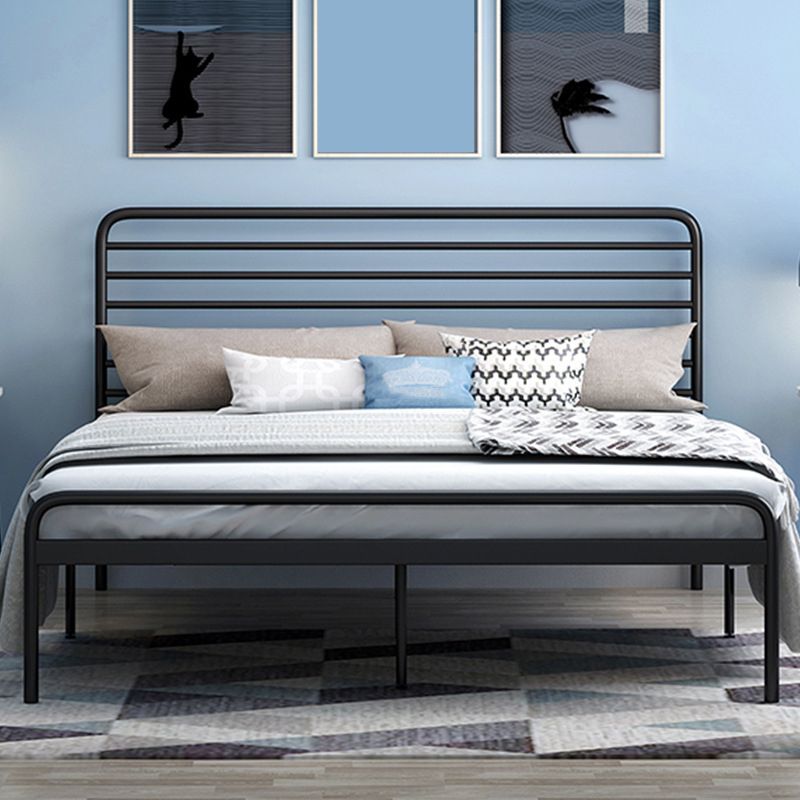 84.65 inch Wide Industial Bed Frame Metal Bed with Headboard Clearhalo 'Bedroom Furniture' 'Beds' 'furn' 'furn_beds' 'Furniture' 1200x1200_194dce18-d467-4bea-a084-609608760cb3