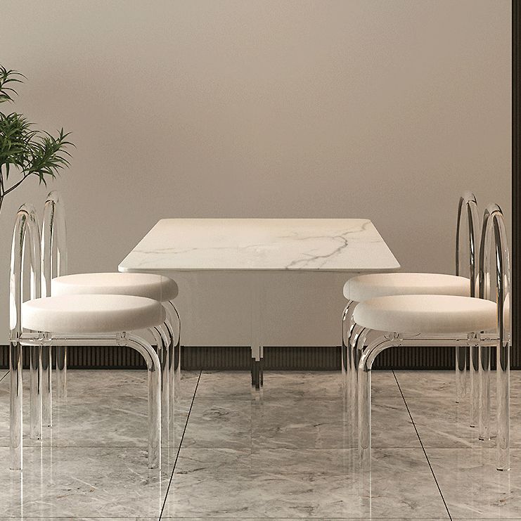 Table à manger en pierre moderne médiévale, table à double piédestal pour salle à manger