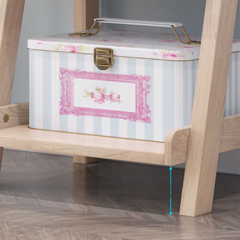 4 estanterías de estantería de escalera de madera moderna 55.1 "H x 14.2" W