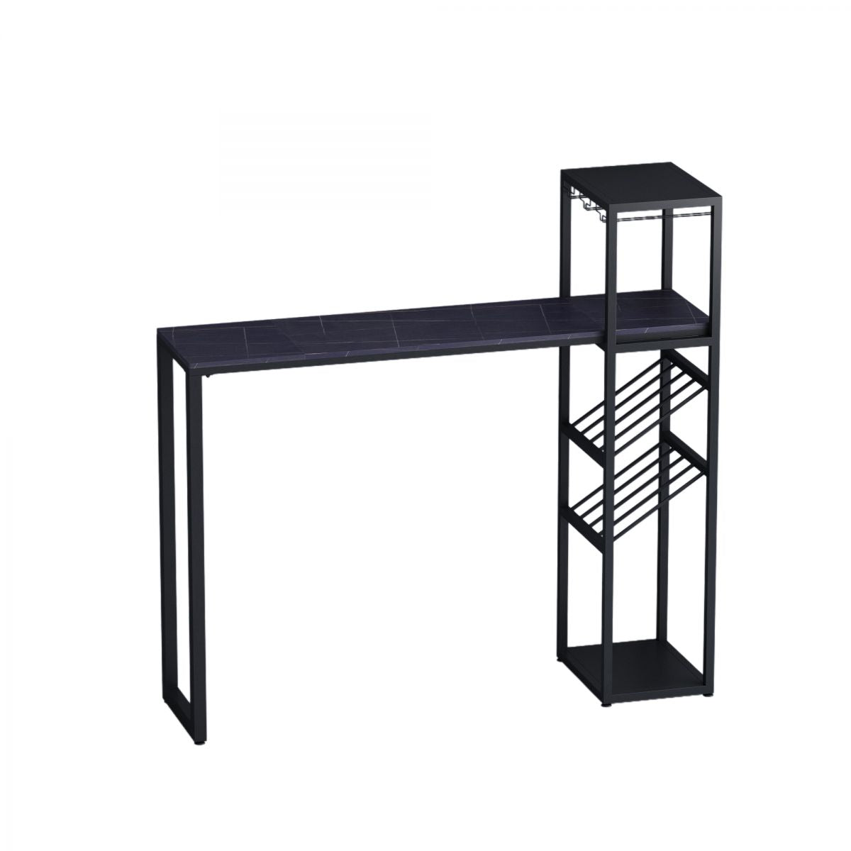 Modern Rectangle Bistro Bar Height Cocktail Table Marble Sled Indoor Bar Table Clearhalo 'Bar Furniture' 'Bar Tables' 'bar_tables' 'furn' 'furn_bar_tables' 'Furniture' 'furniture_bar_tables' 'Kitchen & Dining Furniture' 'kitchen&dining_furn' 'kitchen' 1200x1200_194ffe74-4e22-4a24-804a-4ad7906f1daa