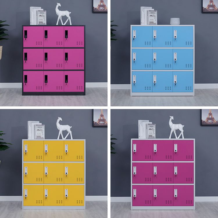 Metal Non-Hanging Armoire Modern Storage Cabinet with Hinged Doors Clearhalo 'Armoires & Wardrobes' 'armoires_wardrobes' 'Bedroom Furniture' 'furn' 'furn_armoires_wardrobes' 'Furniture' 1200x1200_195204c5-5a62-4463-9911-4b0703dd1192