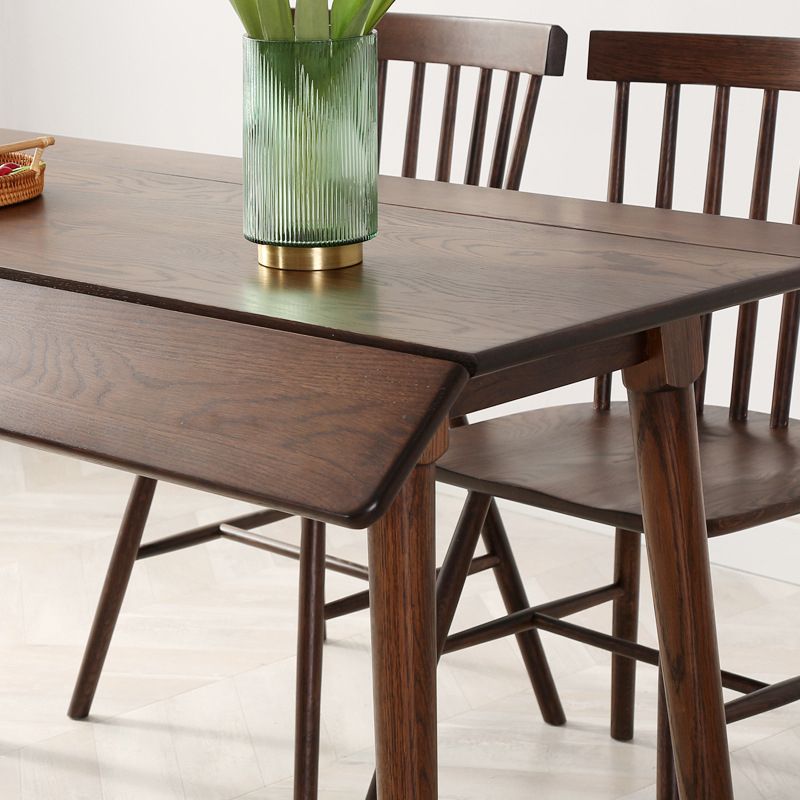 Rectangle White Oak Solid Wood Table Foldable Dining Table with 4 Legs for Restaurant Clearhalo ' dining_table' 'Dining Tables & Seating' 'Dining Tables' 'furn' 'furn_dining_table' 'Furniture' 'furniture_dining_table' 'Kitchen & Dining Furniture' 'kitchen&dining_furn' 'kitchen' 'kitchen_dining_table' 1200x1200_19533dd7-2a91-4c7f-af13-bc011e7c3249