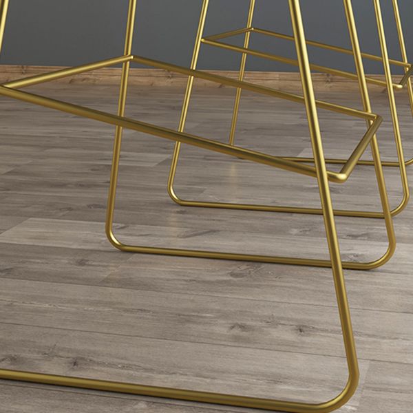 Sgabelli da pranzo in metallo sgabelli da bar scandinavo senza braccio con poggiapiedi