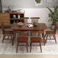 Rectangle Modern Solid Wood Table Standard Height Table Kitchen Table with 4 Legs