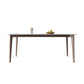 Mesa de comedor Mid-Century Mesa de comedor rectangular de piedra en blanco