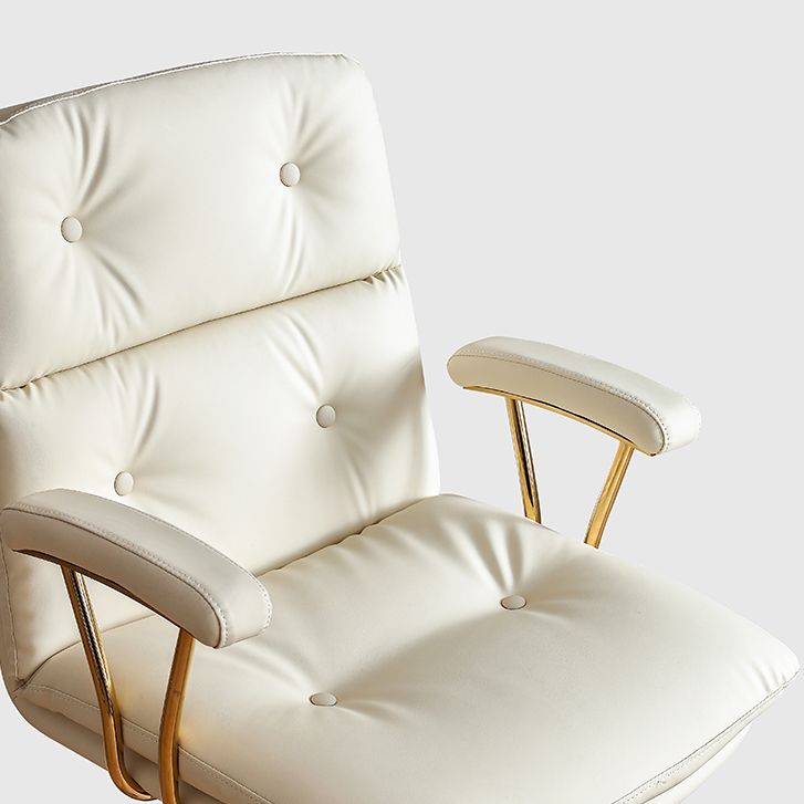 Mid-back Office Chair Leather Seat with Fixed Armrest and Tufted Office Chair Clearhalo 'Furniture' 'furniture_office_chair' 'Office Chairs' 'Office Furniture' 'office_chair' 1200x1200_1958afad-0af2-4201-b096-df4fe0b87e5f