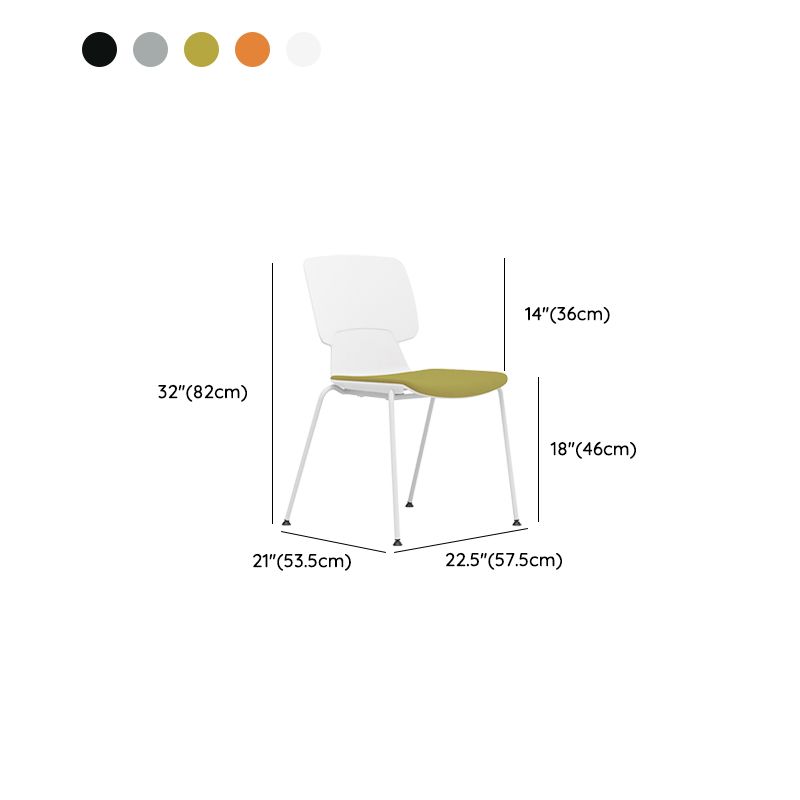 Silla de escritorio moderna brazos fijos tapizados sin silla angustiante