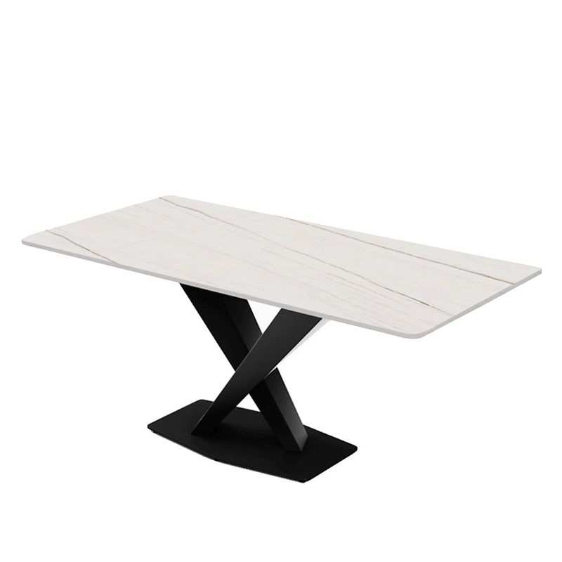 Industrial Dining Room Table Rectangle Stone Dinette Table for Dining Room Clearhalo 'Dining Tables & Seating' 'Dining Tables' 'dining_table' 'furn' 'furn_dining_table' 'Furniture' 'Kitchen & Dining Furniture' 1200x1200_19593d23-4a62-44a6-9dd8-aa9cbff87ea3
