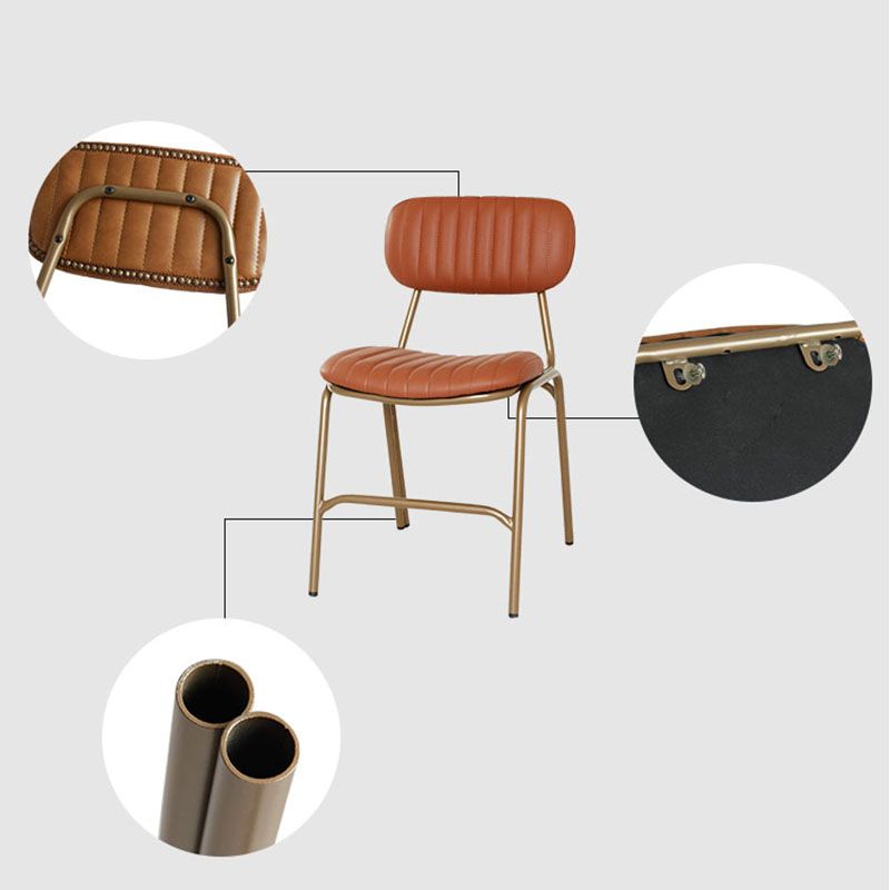 Industrial Metal Dining Room Chairs Open Back Dining Side Armless Dining Chairs (Set of 2) Clearhalo ' kitchen&dining_furn' 'Dining Chairs' 'Dining Tables & Seating' 'dining_chair' 'furn' 'furn_dining_chair' 'Furniture' 'furniture_dining_chair' 'Kitchen & Dining Furniture' 'kitchen' 1200x1200_195b9691-b53c-4855-89c7-7a2b1a1e8c43