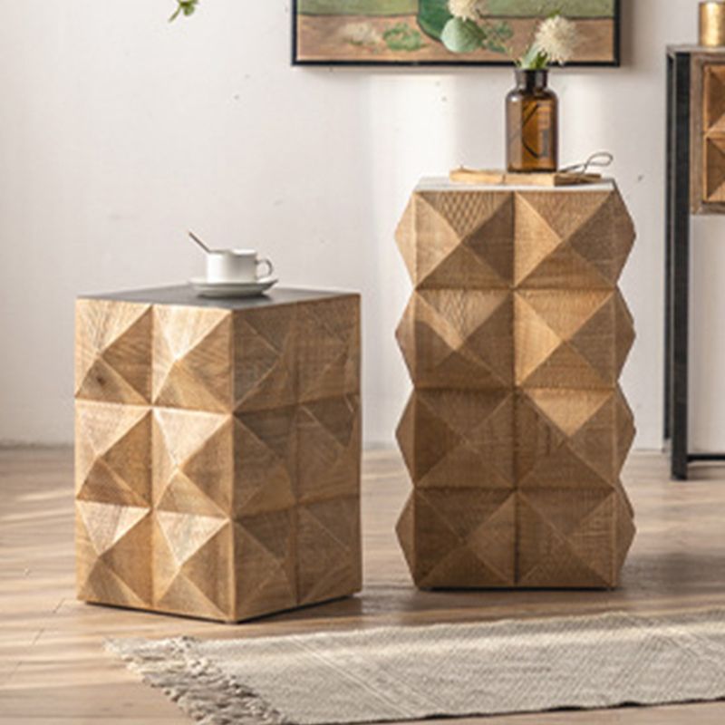 Tavolino rustico di diapositiva del soggiorno in difficoltà in legno marrone in difficoltà tavola laterale