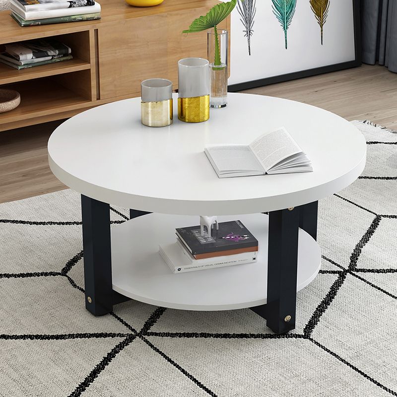 Wood Single Coffee Table No Distressing Coffee Table with Shelf Clearhalo 'Coffee & Accent Tables' 'Coffee Tables' 'coffee_tables' 'furn' 'furn_coffee_tables' 'Furniture' 'Living Room Furniture' 1200x1200_195f3f7c-6257-4806-b84e-79e4af8e853b