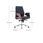 Modern Armless Office Chair Leather Adjustable Seat Height Desk Chair with Wheels Clearhalo 'furn' 'furn_office_chair' 'Furniture' 'Office Chairs' 'Office Furniture' 'office_chair' 1200x1200_195f541e-a070-40d0-b18b-d128ad74e464