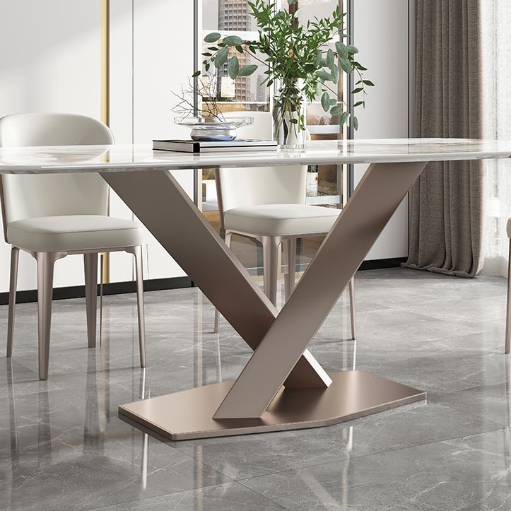 Modern Kitchen Dining Room Set with Sintered Stone Top and Gold Base Dining Furniture Set Clearhalo 'Dining Room Sets' 'Dining Tables & Seating' 'dining_room_set' 'furn' 'furn_dining_room_set' 'Furniture' 'furniture_dining_room_set' 'Kitchen & Dining Furniture' 'kitchen&dining_furn' 'kitchen' 1200x1200_19626e3e-1acb-4ae3-a9c4-5cfbc36d3461