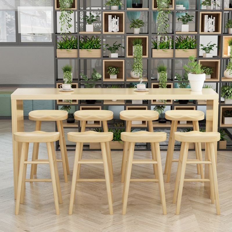Glam Rectangle Bar Counter Table Wood Bar Counter Table for Home Clearhalo 'Bar Furniture' 'Bar Tables' 'bar_tables' 'furn' 'furn_bar_tables' 'Furniture' 'Kitchen & Dining Furniture' 1200x1200_1962c8c2-af19-46d8-8218-a3544a105421