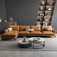 Sala de estar de cuero genuino nórdica Sofá Sofá Sofá Chaise