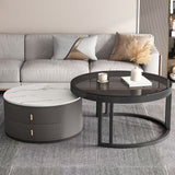 Round Tropical Coffee Table Storage 2 Nesting Coffee Table Set Clearhalo 'Coffee & Accent Tables' 'Coffee Tables' 'coffee_tables' 'furn' 'furn_coffee_tables' 'Furniture' 'Living Room Furniture' 1200x1200_19647577-6182-4498-af16-9b2514b97f3f