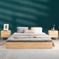 Scandinavian 7.87" Tall Solid Color Wood Bed Frame for Bedroom