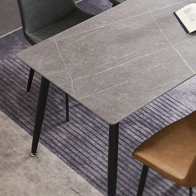 Industrial Standard Sintered Stone Top Dining Table Rectangle Dining Table for Kitchen Clearhalo ' dining_table' 'Dining Tables & Seating' 'Dining Tables' 'furn' 'furn_dining_table' 'Furniture' 'furniture_dining_table' 'Kitchen & Dining Furniture' 'kitchen&dining_furn' 'kitchen' 'kitchen_dining_table' 1200x1200_1965785f-43d6-4c64-9c8d-9cc5e4d97754