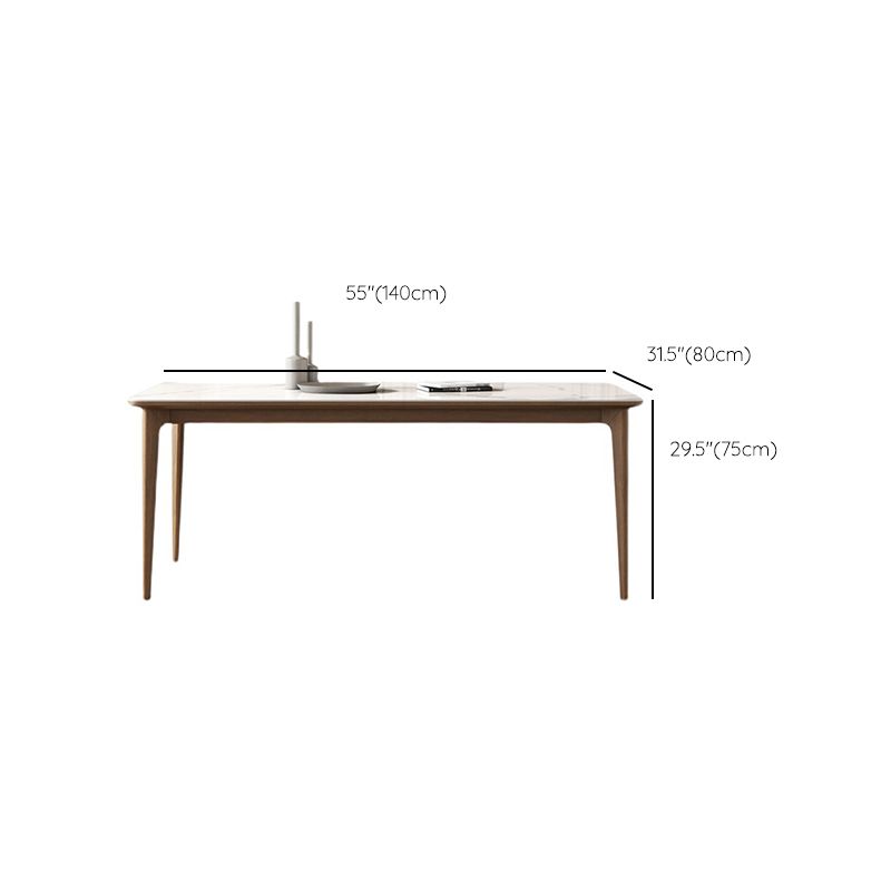 Rechthoekige eettafel ingesteld 1/4/5/7 stuks dinette ingesteld met bruin houten frame