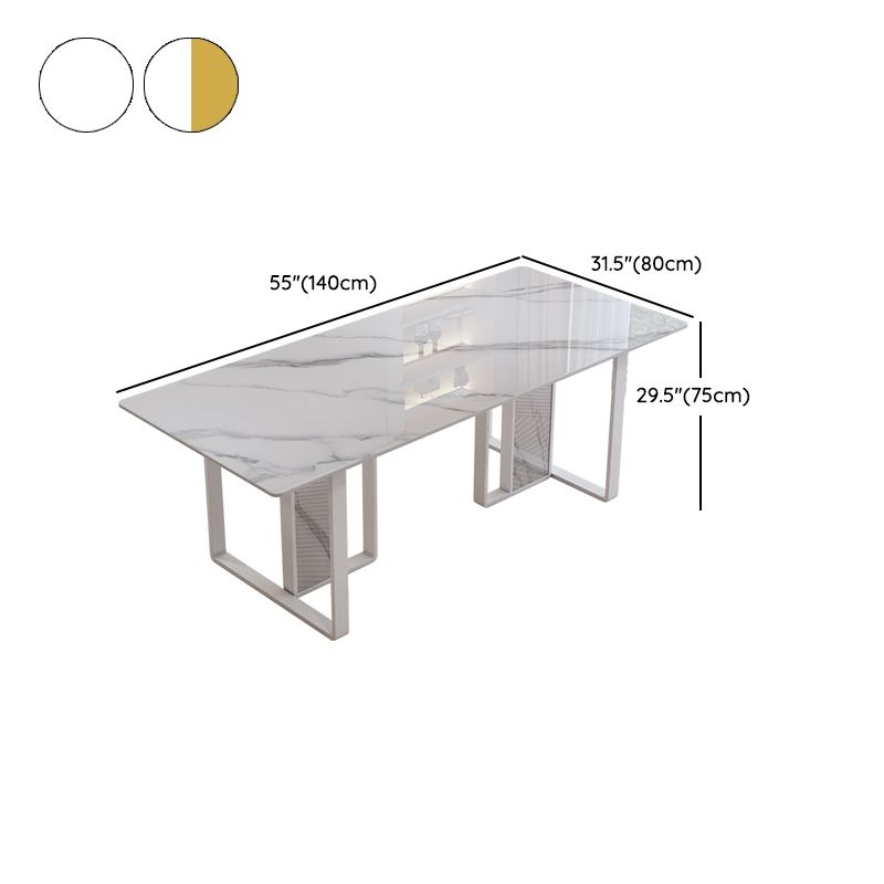 Moderne Rechteckstein -Esstisch 1/5 Stück Essset für Esszimmer